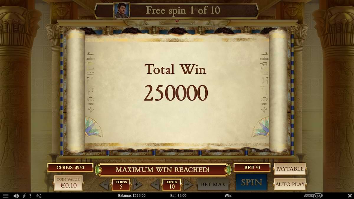 Book of Dead by Play'n Go big win