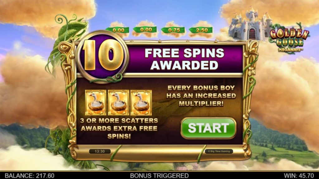 Golden Goose Megaways slot Free Spins