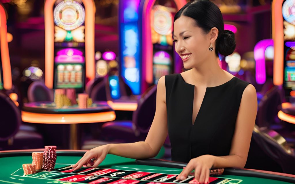 Live Casino Game Dealer woman