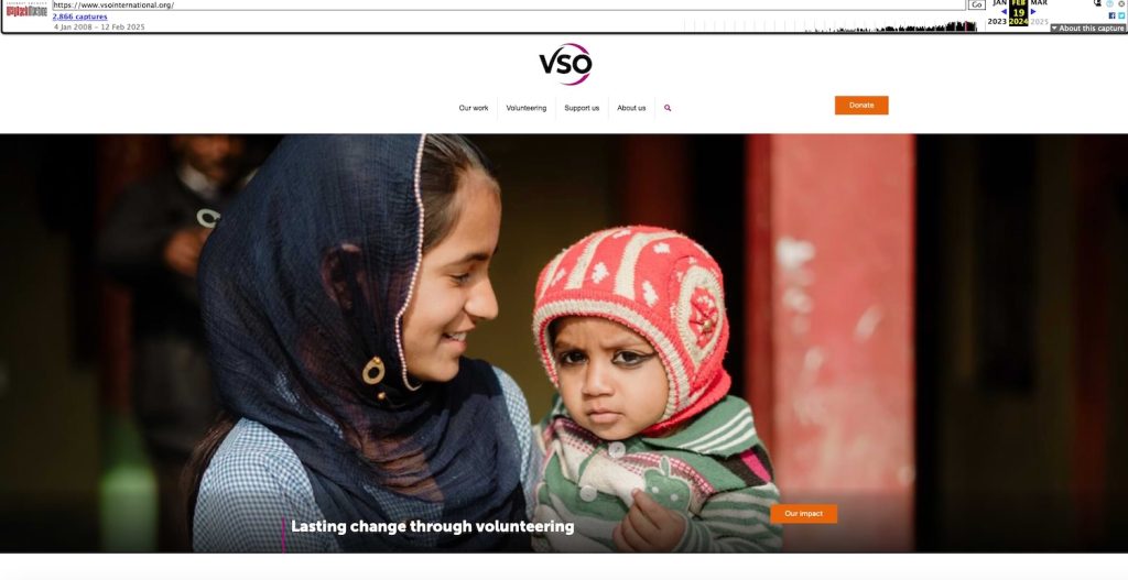 vso.org.uk website history