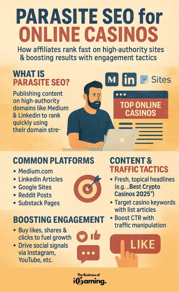 parasite seo for online casinos infographic