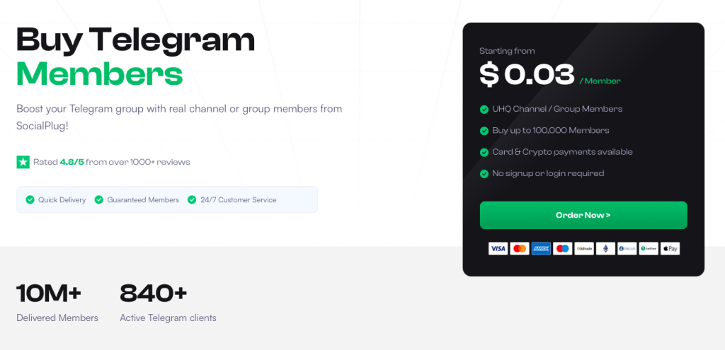 buy members on Telegram
