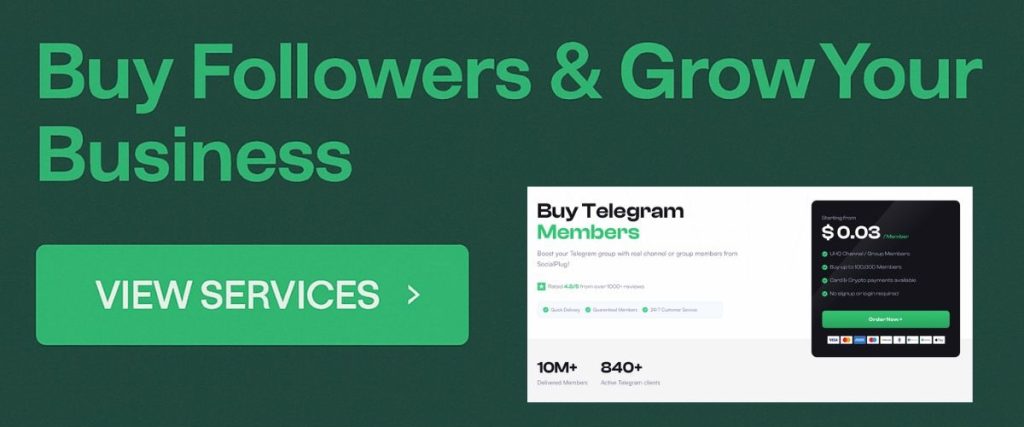 How to buy followers and members on Telegram