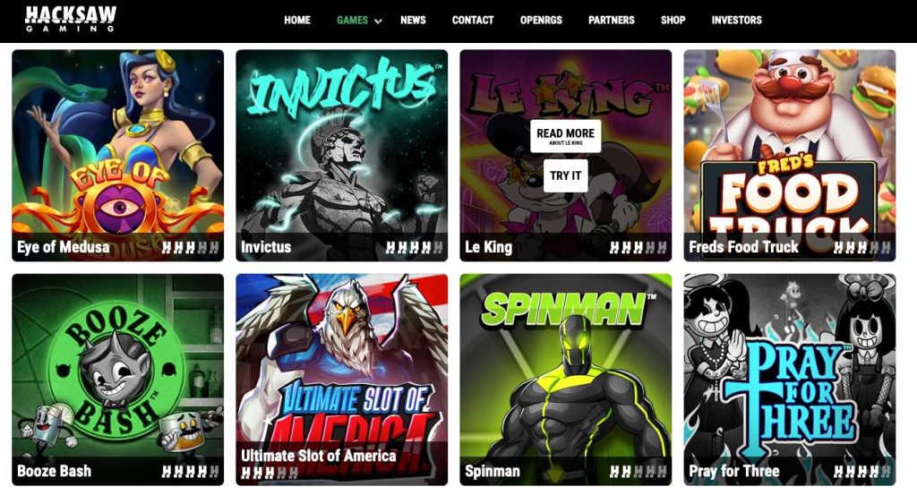 Hacksaw Gaming games