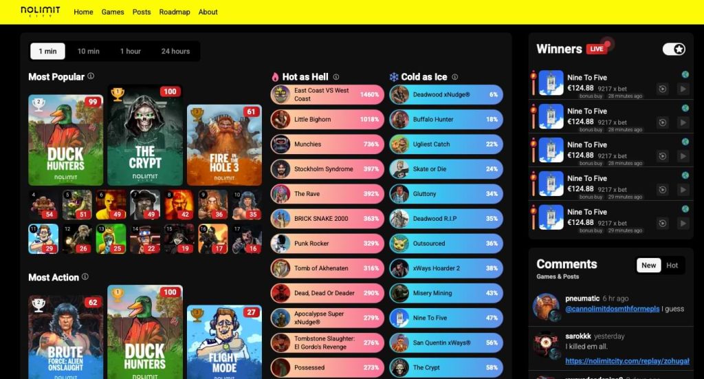 No Limit City homepage