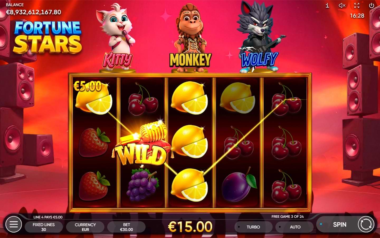 Fortune Stars Endorphina slot mechanics and features