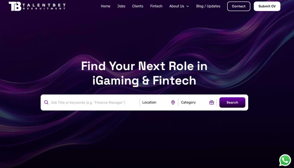 TalentBet homepage