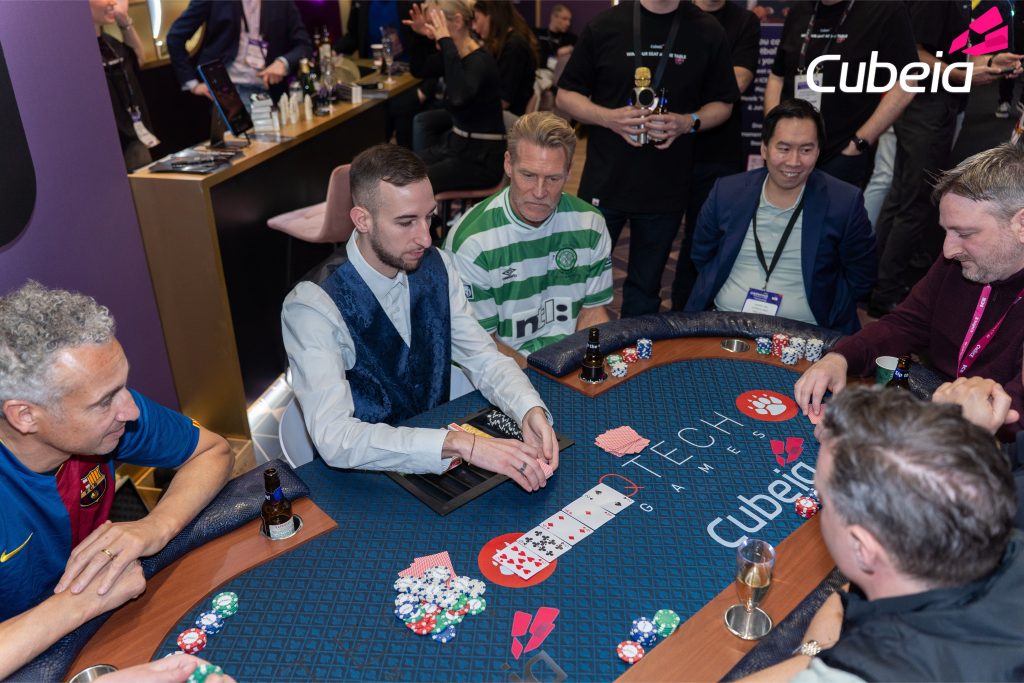 Cubeia poker tournament ICE Barcelona Henrik Larsson, Johan Mjällby and Danny Wu